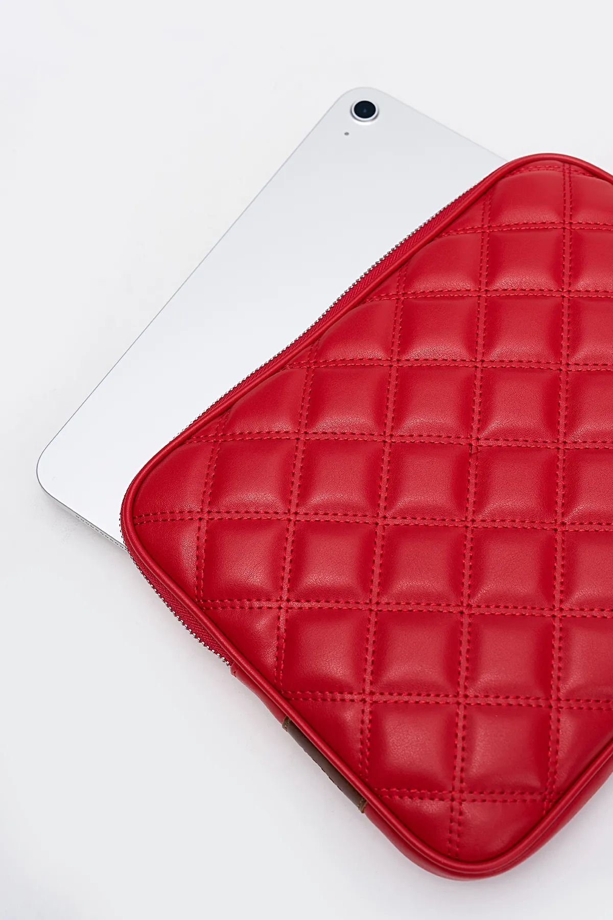 Unisex Tablet Kılıfı 11" Deri Kapitone Kırmızı