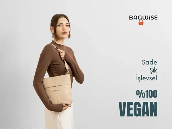 Vegan organizer kadın omuz çantası – günlük kullanıma uygun, fonksiyonel ve şık